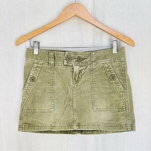Abercrombie & Fitch vintage corduroy green mini skirt. Y2K.